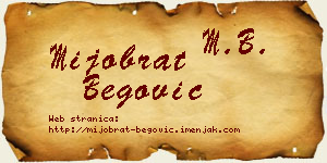 Mijobrat Begović vizit kartica